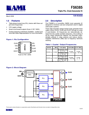 FS6385-XX Datasheet PDF AMI Semiconductor