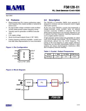 FS6128-01 Datasheet PDF AMI Semiconductor