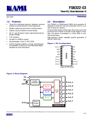 FS6322-03 Datasheet PDF AMI Semiconductor