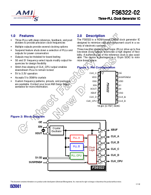 FS6322 Datasheet PDF AMI Semiconductor