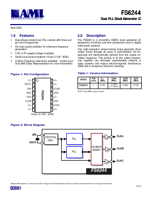 11640-831 Datasheet PDF AMI Semiconductor