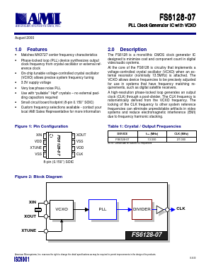 FS6128-07 Datasheet PDF AMI Semiconductor