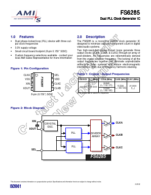 FS6285 Datasheet PDF AMI Semiconductor