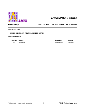 LP62S2048A-T Datasheet PDF AMIC Technology
