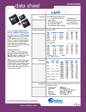 LQFP Datasheet PDF Amkor Technology