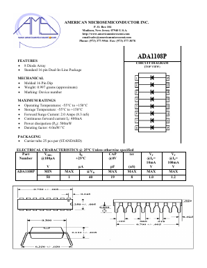 ADA1108P Datasheet PDF American Microsemiconductor
