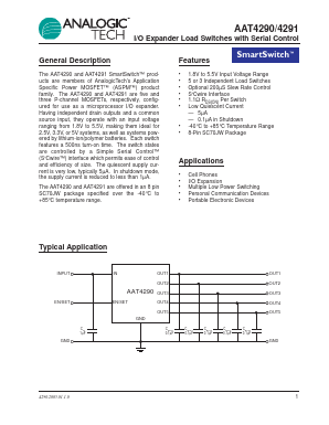 AAT4291 Datasheet PDF Advanced Analogic Technologies