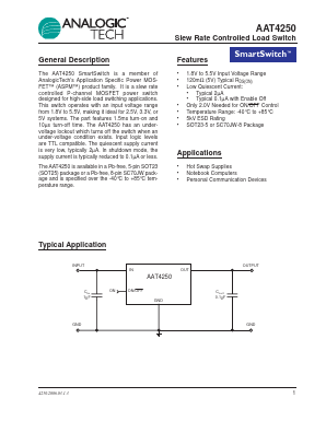 AAT4250IJS-T1 Datasheet PDF Advanced Analogic Technologies