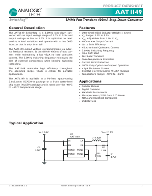 AAT1149IJS-0.6-T1 Datasheet PDF Advanced Analogic Technologies