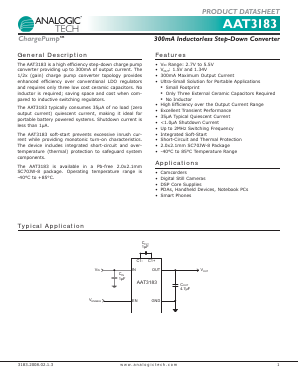 AAT3183IJS-1.5-T1 Datasheet PDF Advanced Analogic Technologies