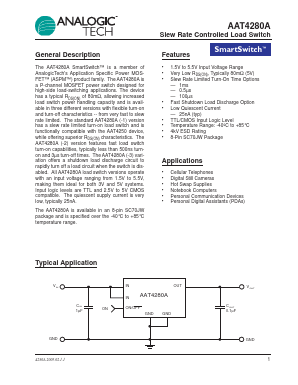 AAT4280AIJS-2-T1 Datasheet PDF Advanced Analogic Technologies