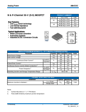 AM4533C Datasheet PDF Analog Power