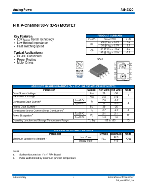 AM4532C Datasheet PDF Analog Power