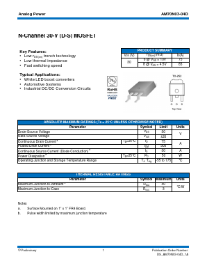 AM70N03-04D Datasheet PDF Analog Power