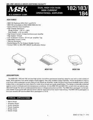 MSK182G Datasheet PDF Anaren Microwave