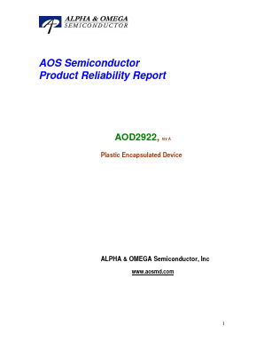 AOD2922 Datasheet PDF Alpha and Omega Semiconductor