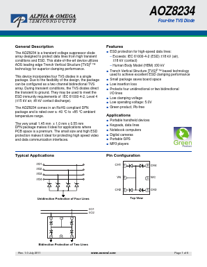 AOZ8234 Datasheet PDF Alpha and Omega Semiconductor