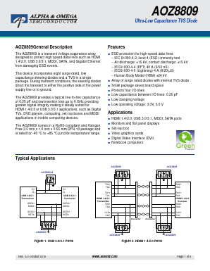 AOZ8809DI-03 Datasheet PDF Alpha and Omega Semiconductor