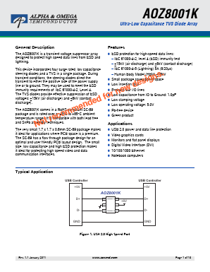 AOZ8001KIL Datasheet PDF Alpha and Omega Semiconductor
