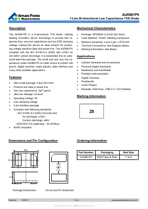 AU0861P0 Datasheet PDF Applied Power Microelectronics Co.,Ltd.