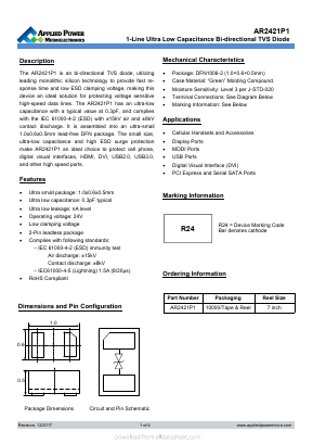 AR2421P1 Datasheet PDF Applied Power Microelectronics Co.,Ltd.