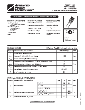 APT15D100B Datasheet PDF Advanced Power Technology 