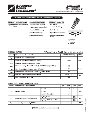 APT15D100BHBG Datasheet PDF Advanced Power Technology 