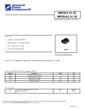 MRF5812G Datasheet PDF Advanced Power Technology 