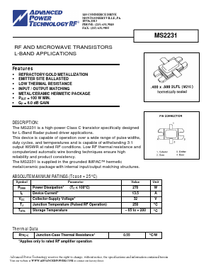 MS2231 Datasheet PDF Advanced Power Technology 