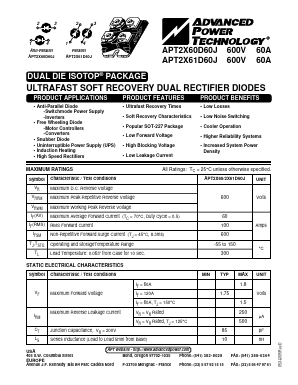 APT2X61D60J Datasheet PDF Advanced Power Technology 