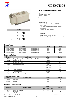 MD800C08D6 Datasheet PDF Jiangsu APT Semiconductor Co.,Ltd.