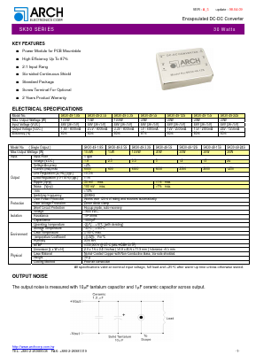 SK30-48-2.5S Datasheet PDF ARCH Electronics