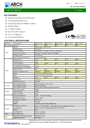 APC-12D-E1 Datasheet PDF ARCH Electronics