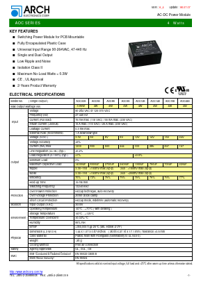 AOC-5S Datasheet PDF ARCH Electronics