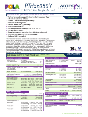 PTH05050Y Datasheet PDF Artesyn Technologies