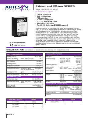 PM536D Datasheet PDF Artesyn Technologies