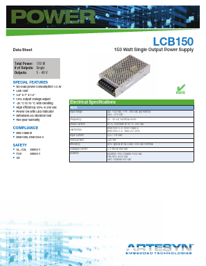 LCB150Q Datasheet PDF Artesyn Technologies