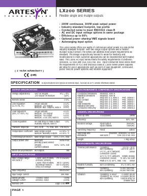 LX200-4620-S Datasheet PDF Artesyn Technologies