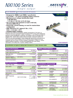 NXI100 Datasheet PDF Artesyn Technologies