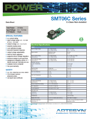 SMT06C-12SADJJ Datasheet PDF Artesyn Technologies