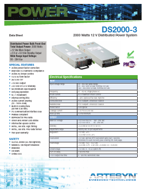 DS2000-3-001 Datasheet PDF Artesyn Technologies