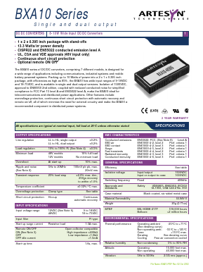 BXA10-48S05 Datasheet PDF Artesyn Technologies