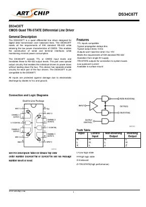 D34C87TN Datasheet PDF ARTSCHIP ELECTRONICS CO.,LMITED.