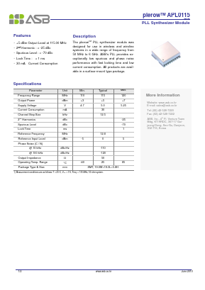 APL0115 Datasheet PDF ASB Inc