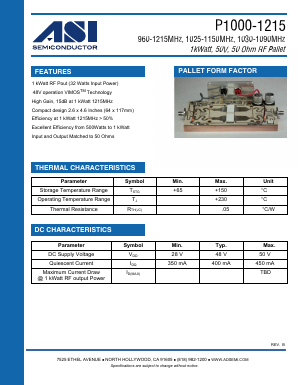 P1000-1215 Datasheet PDF Advanced Semiconductor