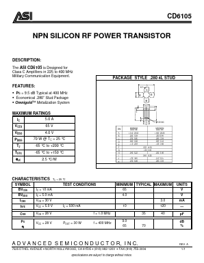 CD6105 Datasheet PDF Advanced Semiconductor