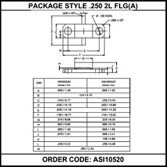 ASI10520 Datasheet PDF Advanced Semiconductor