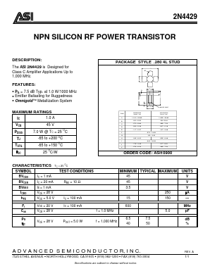 2N4429 Datasheet PDF Advanced Semiconductor