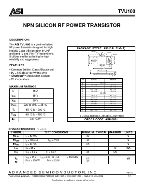 ASI10651 Datasheet PDF Advanced Semiconductor