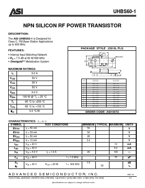 ASI10672 Datasheet PDF Advanced Semiconductor